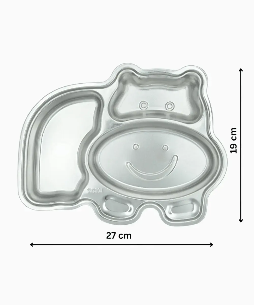 Mayil tiny tales Hippo plate (Stainless steel)