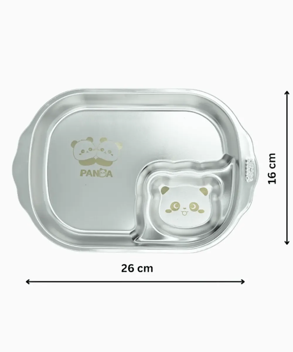 Mayil happy Panda2 (stainless steel meal plates)